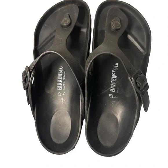 Birkenstock Size 37 Gizeh Essentials EVA in Black Thong Footbed Sandal - Picture 6 of 13